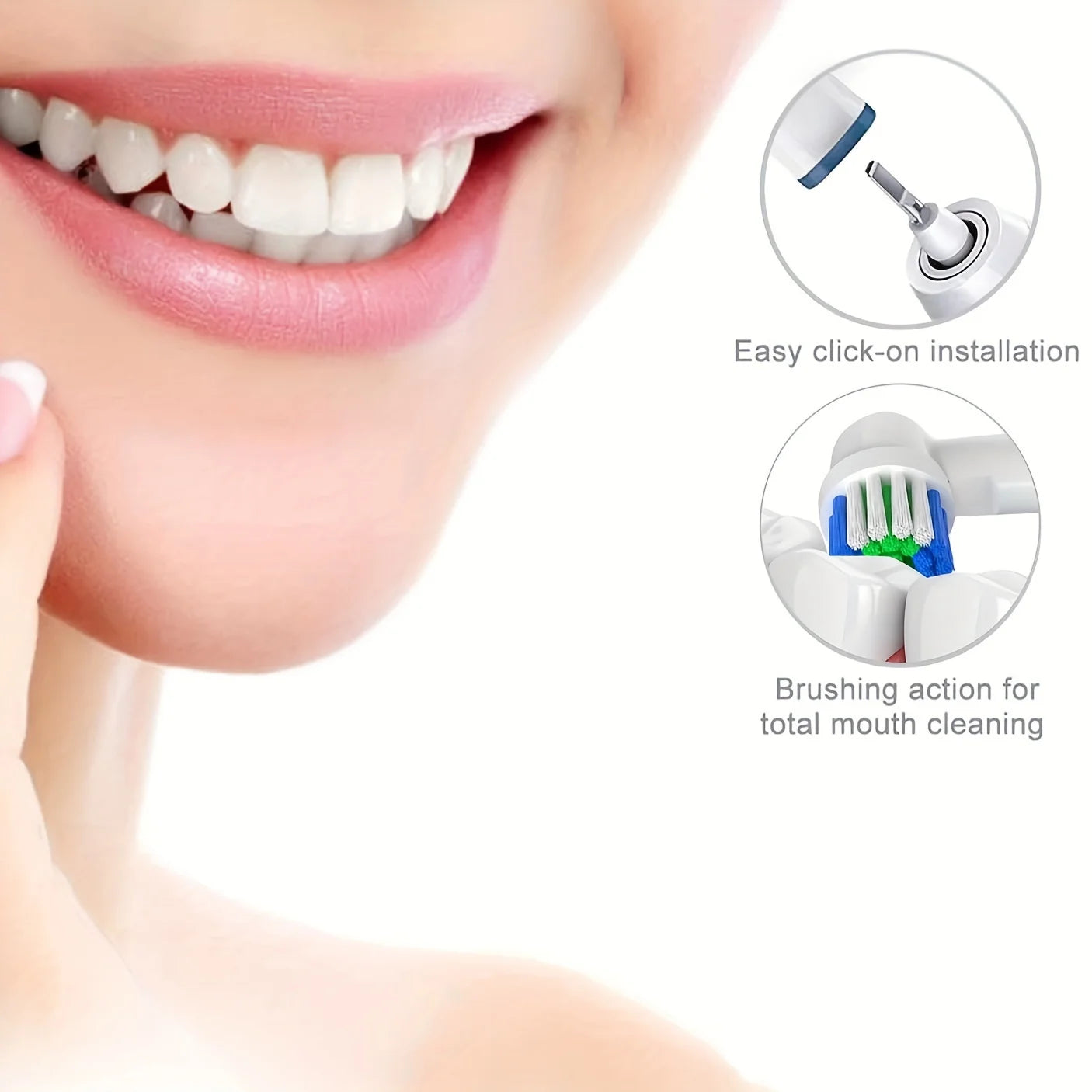 4/12/16/20 Pcs : Professional Electric Toothbrush